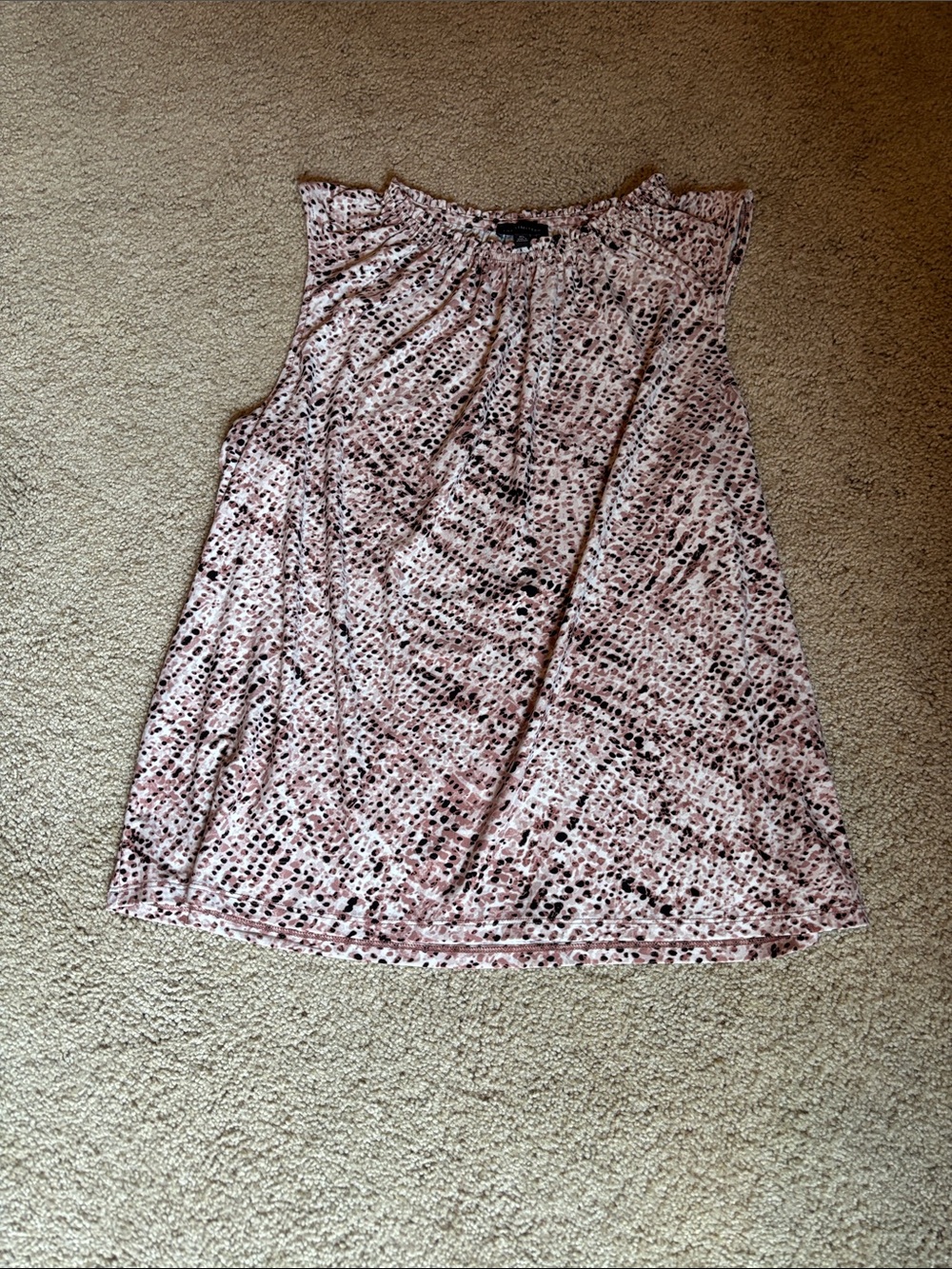 The Limited Black /Brown Sleeveless Printed Tank
